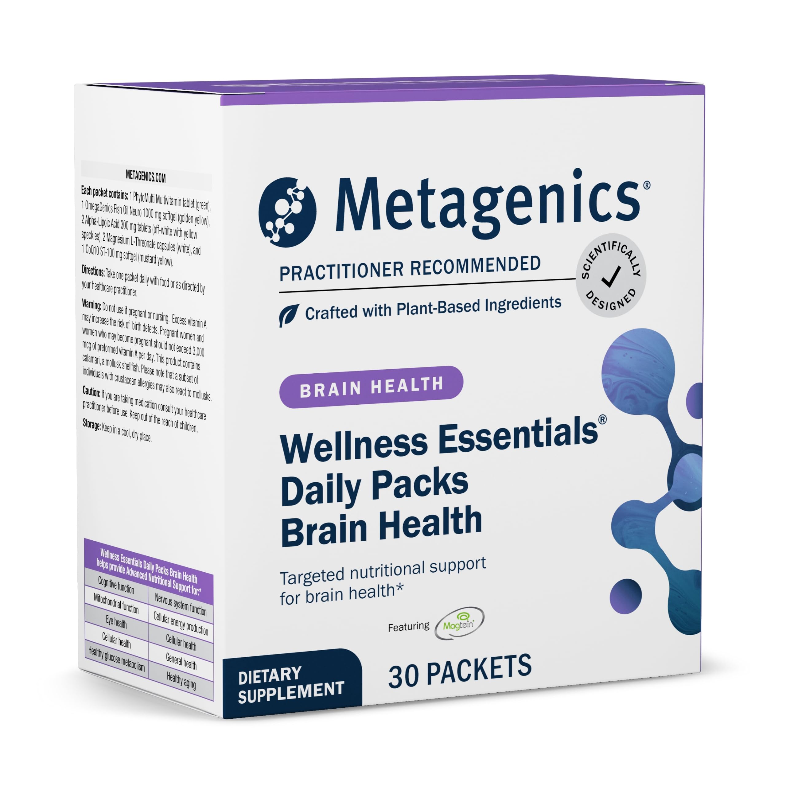 Suplemento Metagenics Wellness Essentials Brain Health, Paquete De 30 - Venta Internacional.