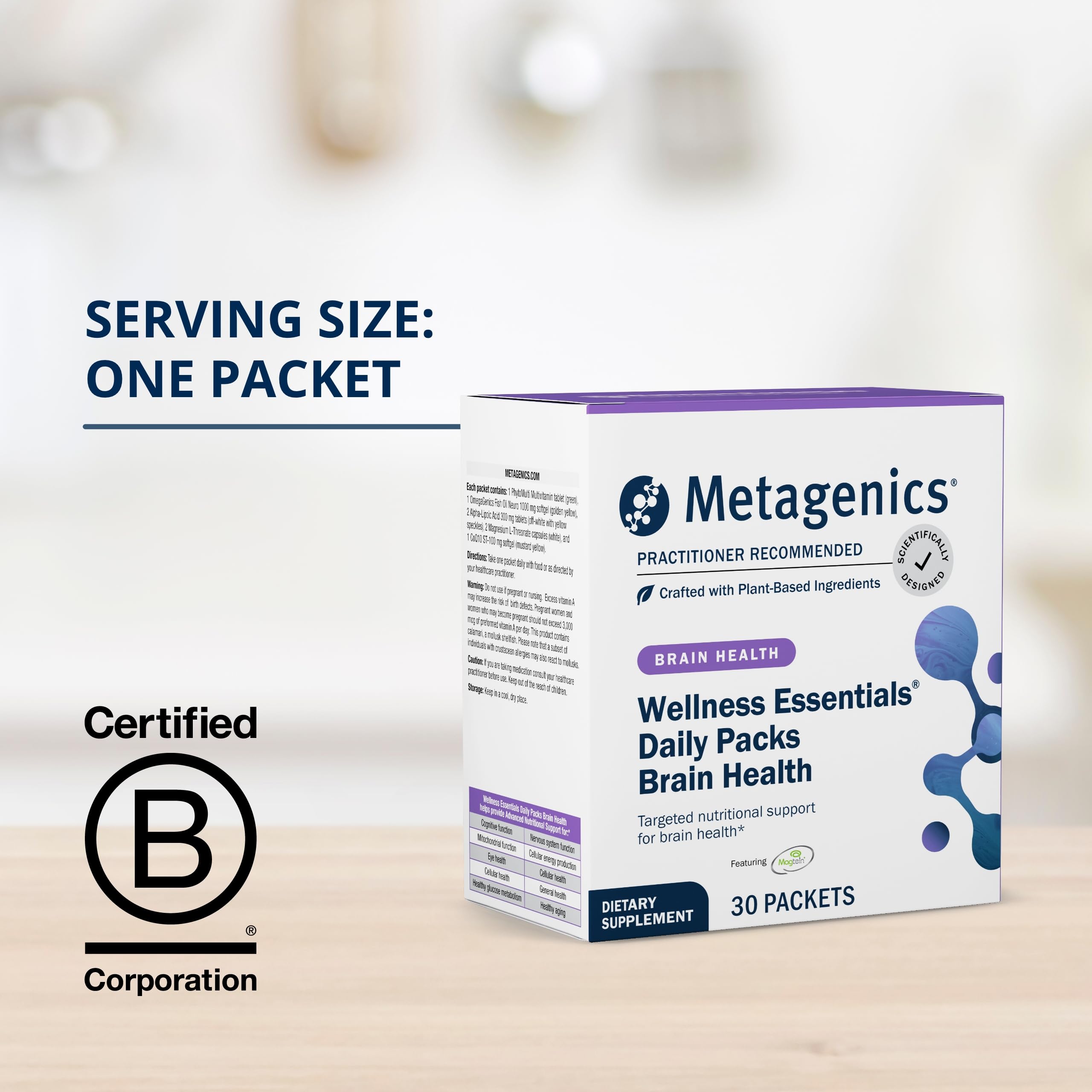 Foto 5 pulgar | Suplemento Metagenics Wellness Essentials Brain Health, Paquete De 30 - Venta Internacional.