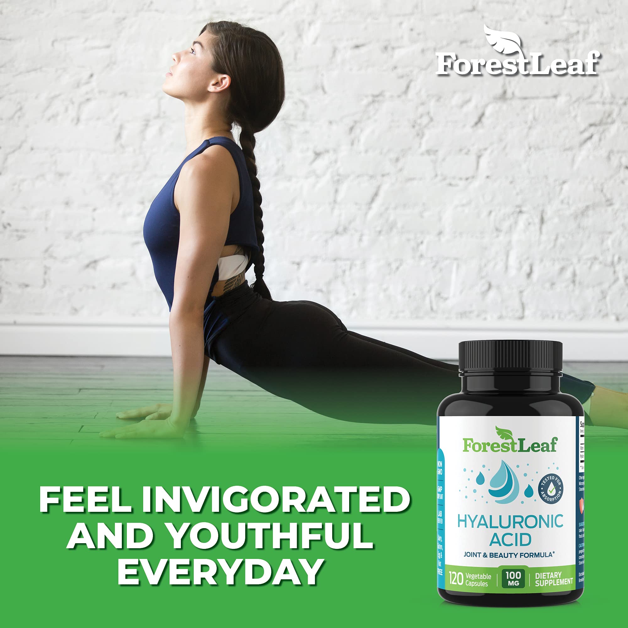 Foto 8 pulgar | Suplementos De Ácido Hialurónico Forestleaf 100 Mg Más Vitamina C 50 Mg - Venta Internacional.