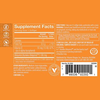 Foto 4 | Suplemento The Vitamin Shoppe Con Ubiquinol Coq-10, 100 Mg, 30 Cápsulas Blandas - Venta Internacional.