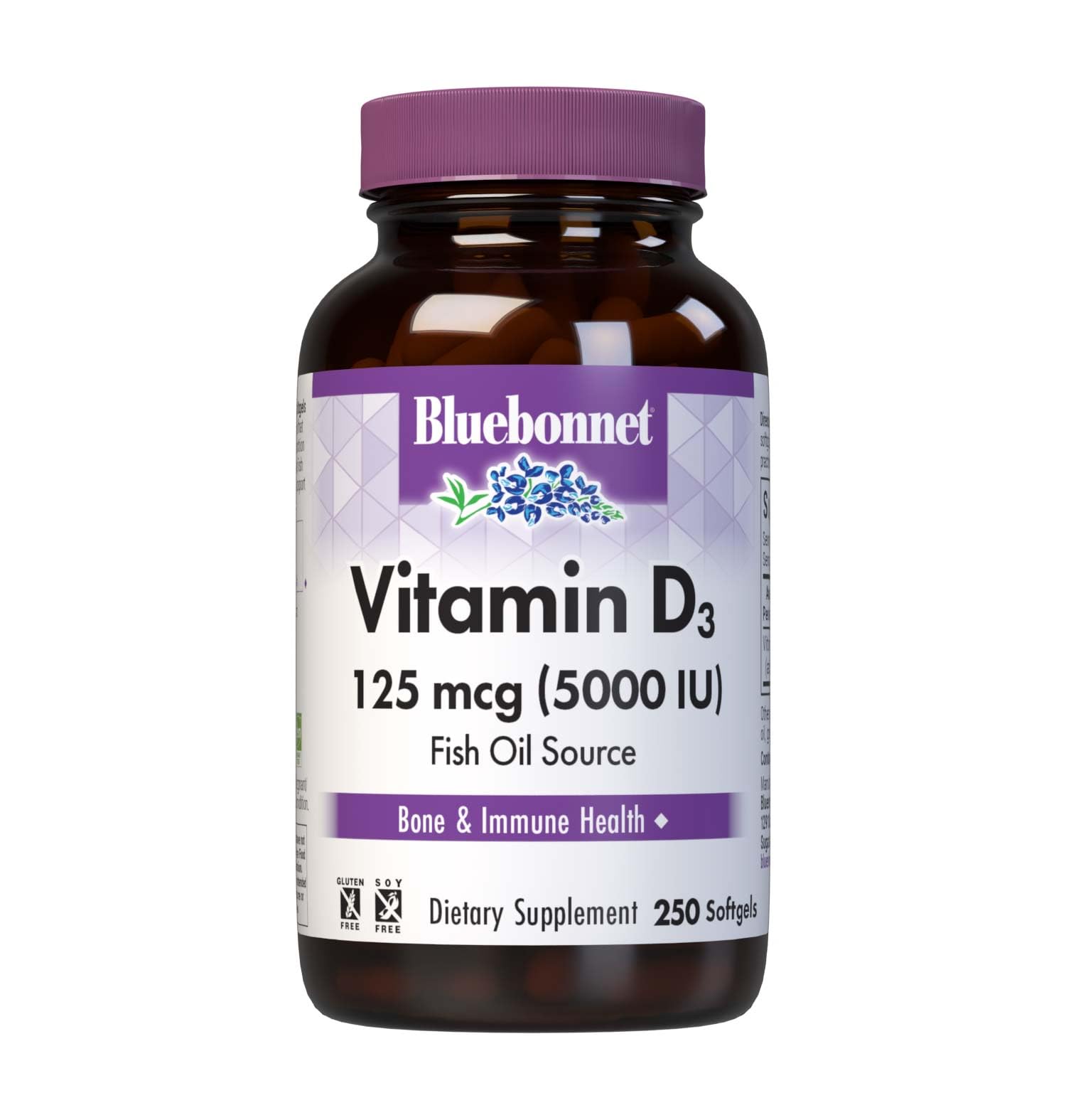 Foto 2 pulgar | Suplemento Bluebonnet Nutrition De Vitamina D3 5000 Ui 250 Cápsulas Blandas - Venta Internacional.