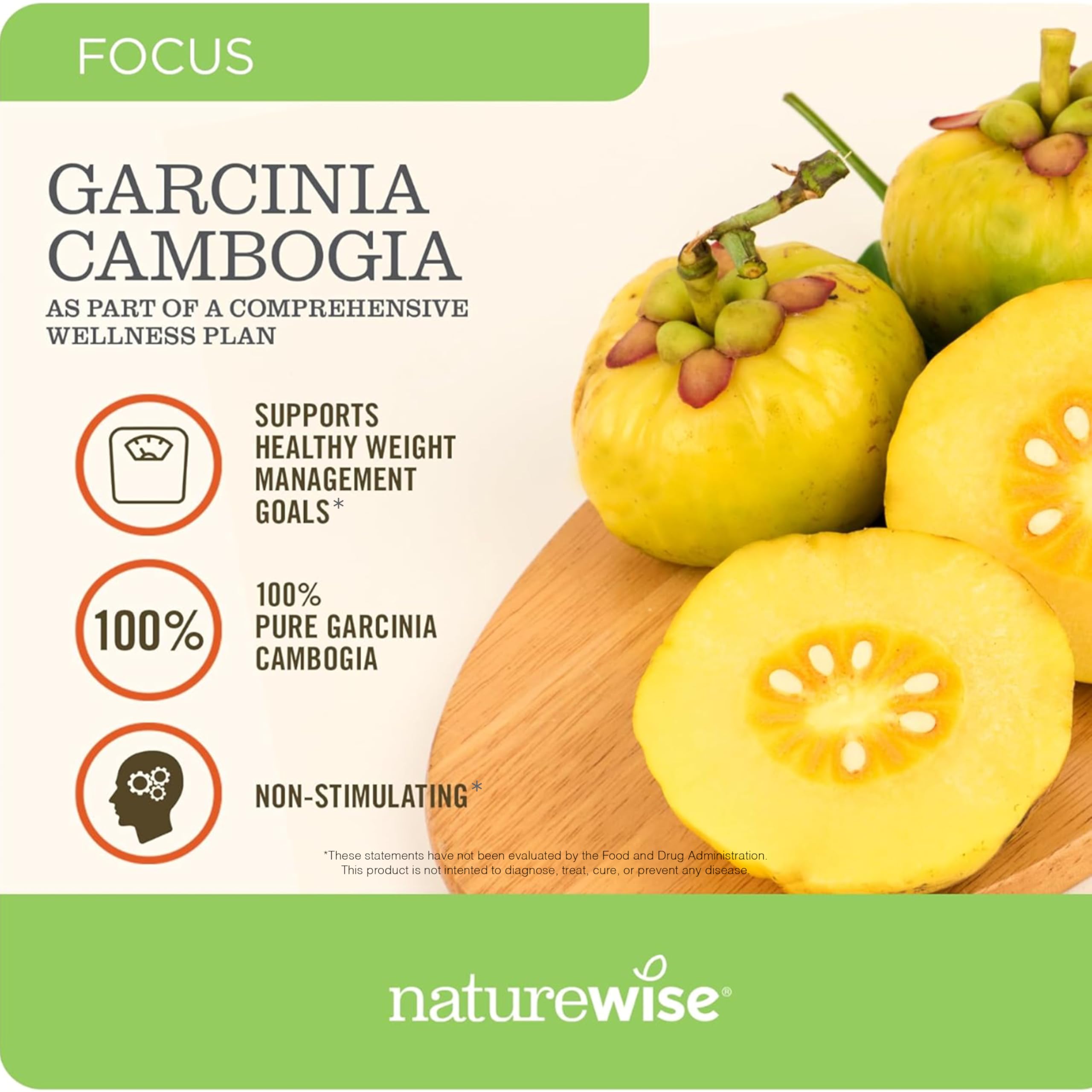 Foto 6 pulgar | Suplemento Naturewise Garcinia Cambogia 60% Hca 180 Cápsulas - Venta Internacional.