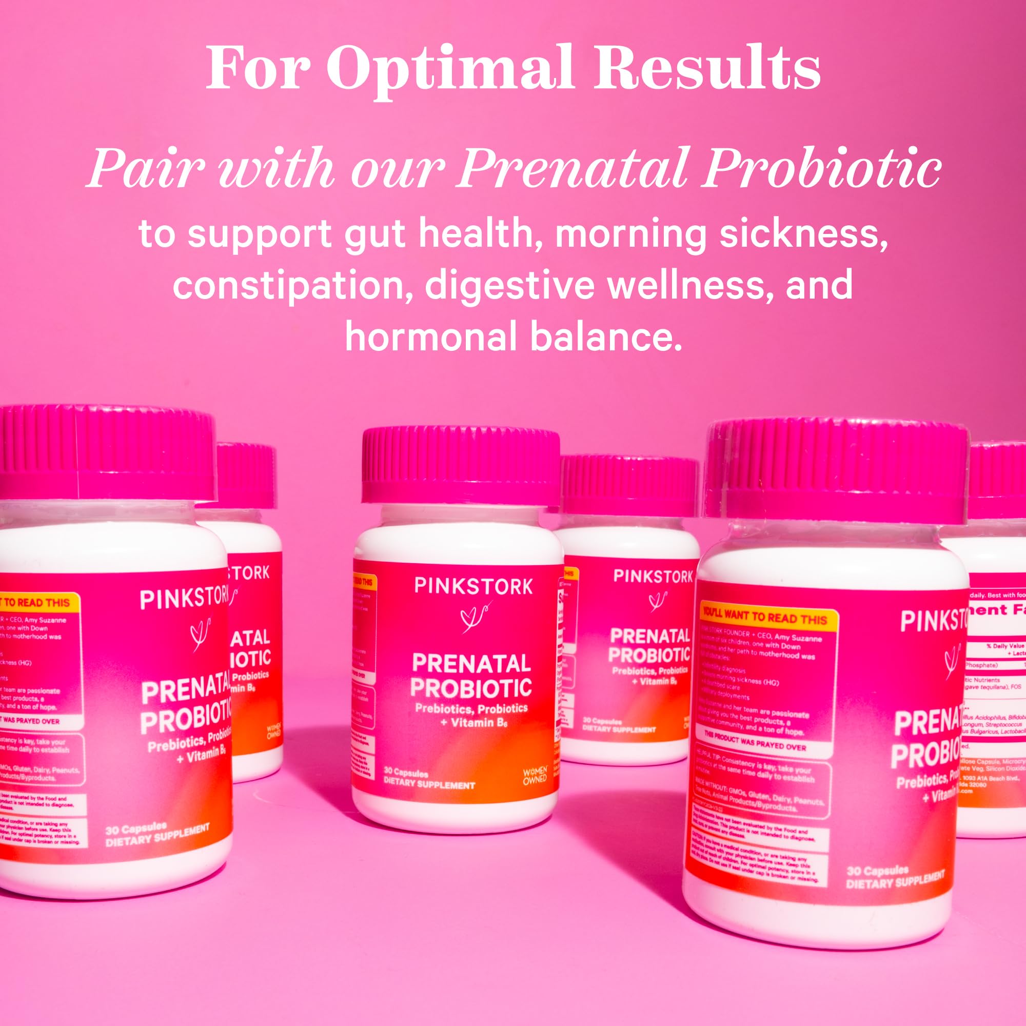 Foto 6 pulgar | Vitamina Prenatal Pink Stork Premium Organic 60 Cápsulas - Venta Internacional.
