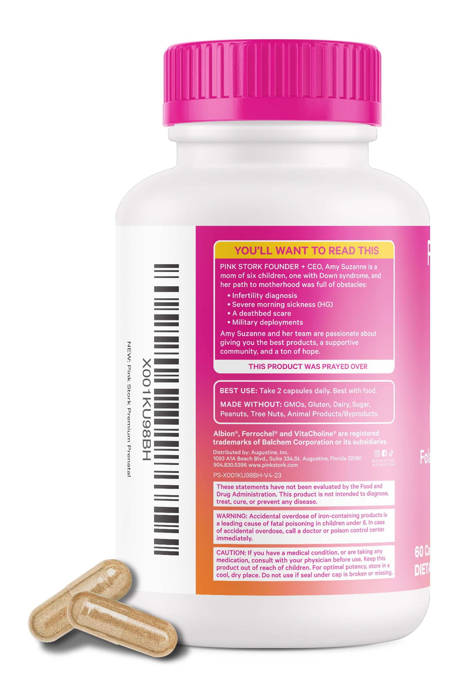 Foto 8 pulgar | Vitamina Prenatal Pink Stork Premium Organic 60 Cápsulas - Venta Internacional.