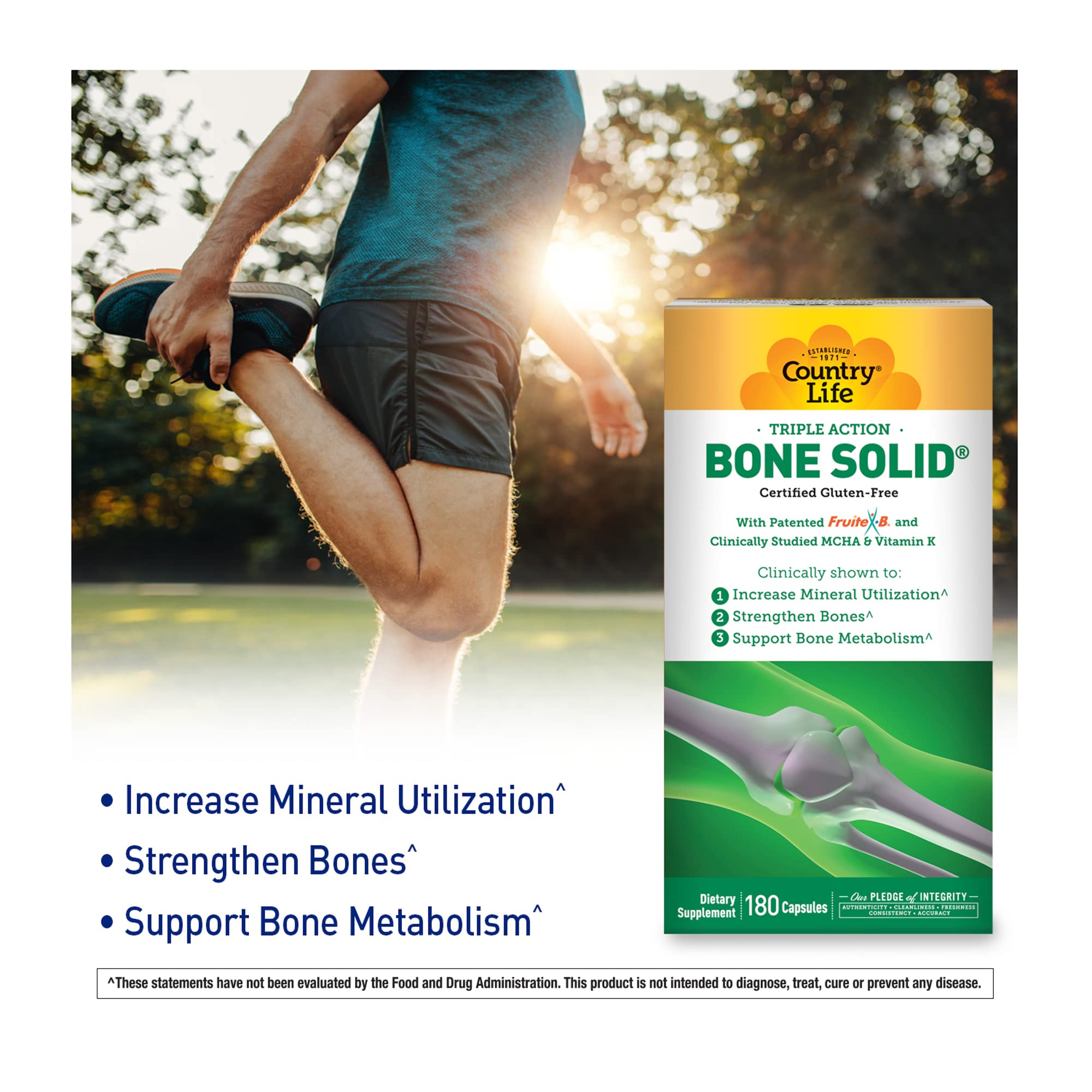 Foto 5 pulgar | Suplemento Para La Salud Ósea Country Life Bone Solid 180 Cápsulas - Venta Internacional.