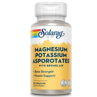 Foto 1 | Suplemento Solaray De Asporotatos De Magnesio Y Potasio, 60 Cápsulas Vegetales - Venta Internacional.