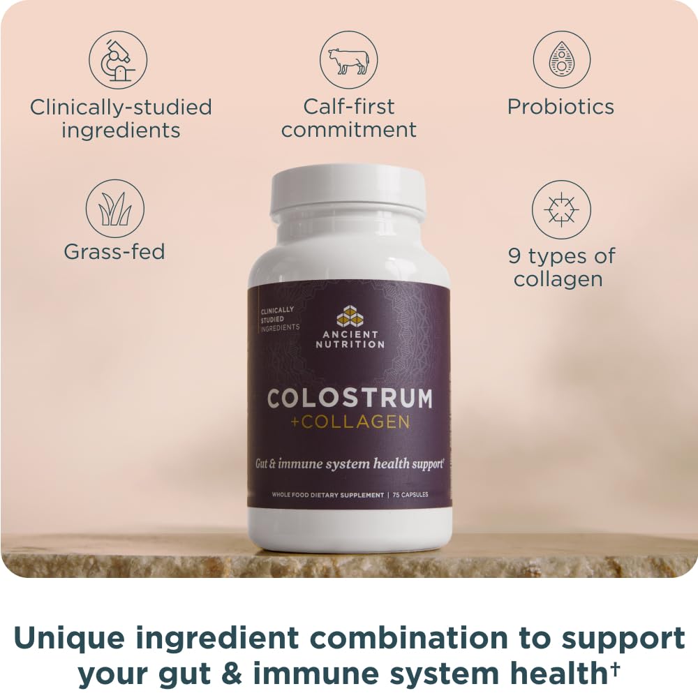 Foto 4 pulgar | Suplemento De Calostro Y Colágeno De Ancient Nutrition 75 Cápsulas - Venta Internacional.