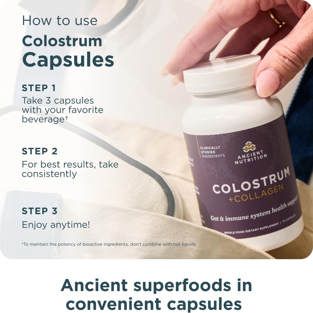 Foto 4 | Suplemento De Calostro Y Colágeno De Ancient Nutrition 75 Cápsulas - Venta Internacional.