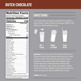 Foto 7 | Proteína En Polvo Isopure Dutch Chocolate Whey Isolate 454 G - Venta Internacional.