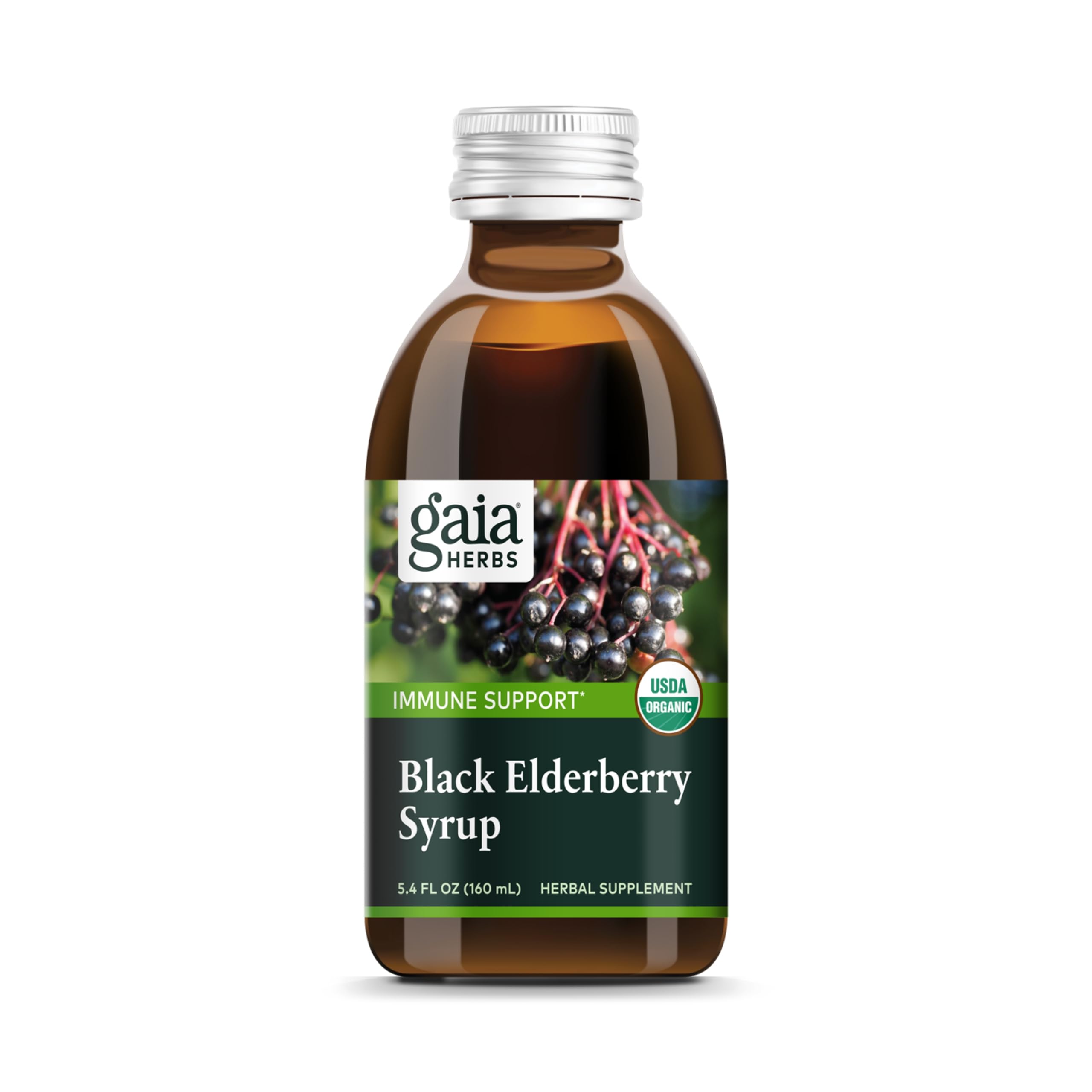Foto 2 pulgar | Sirope Gaia Herbs De Saúco Negro 160 Ml - Venta Internacional.