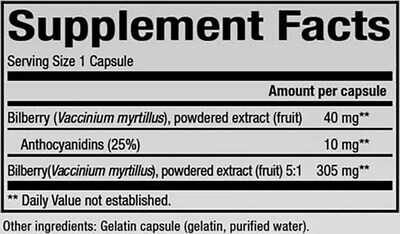 Foto 1 | Suplemento Natural Factors Herbalfactors Bilberry 60 Cápsulas - Venta Internacional.