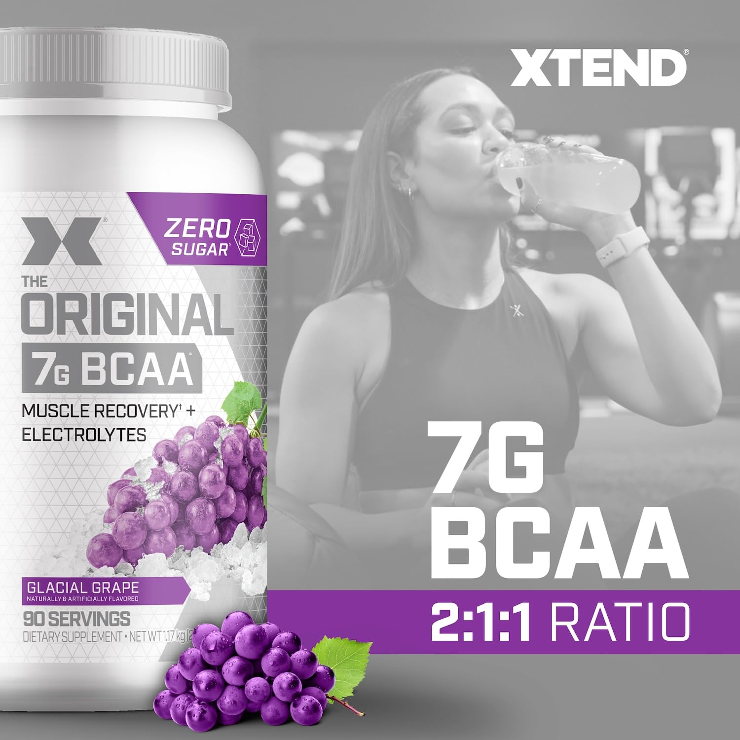 Foto 4 pulgar | Bcaa En Polvo Xtend Original Glacial Grape Sin Azúcar, 90 Dosis - Venta Internacional.