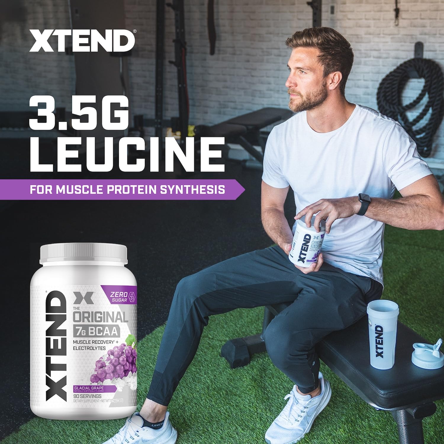 Foto 5 pulgar | Bcaa En Polvo Xtend Original Glacial Grape Sin Azúcar, 90 Dosis - Venta Internacional.