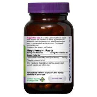 Foto 2 | Suplemento De Cohosh Negro De Oregon Wild Harvest 90 Tabletas - Venta Internacional.
