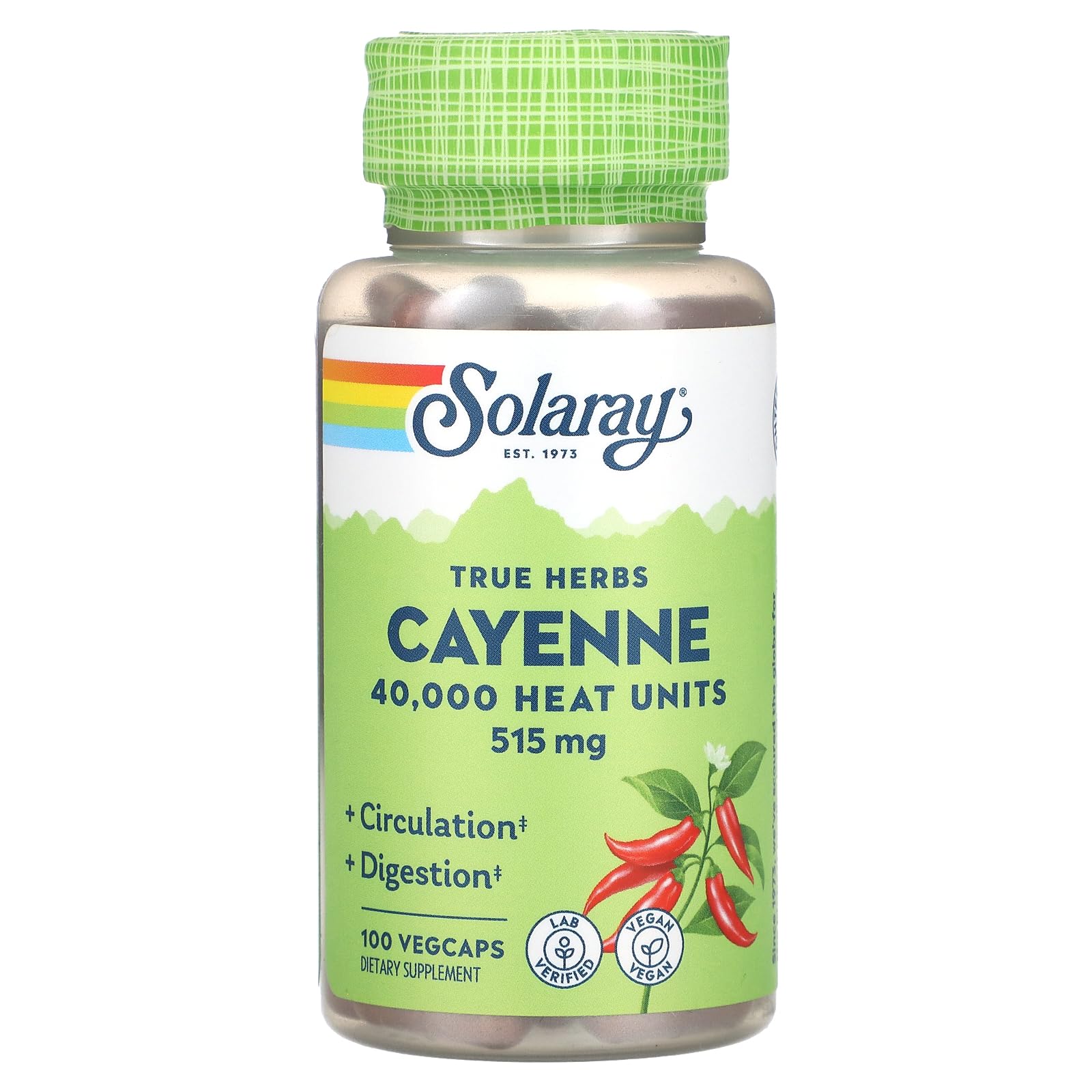 Foto 1 | Suplemento Solaray: Pimienta De Cayena 515 Mg, 100 Cápsulas Vegetales - Venta Internacional.