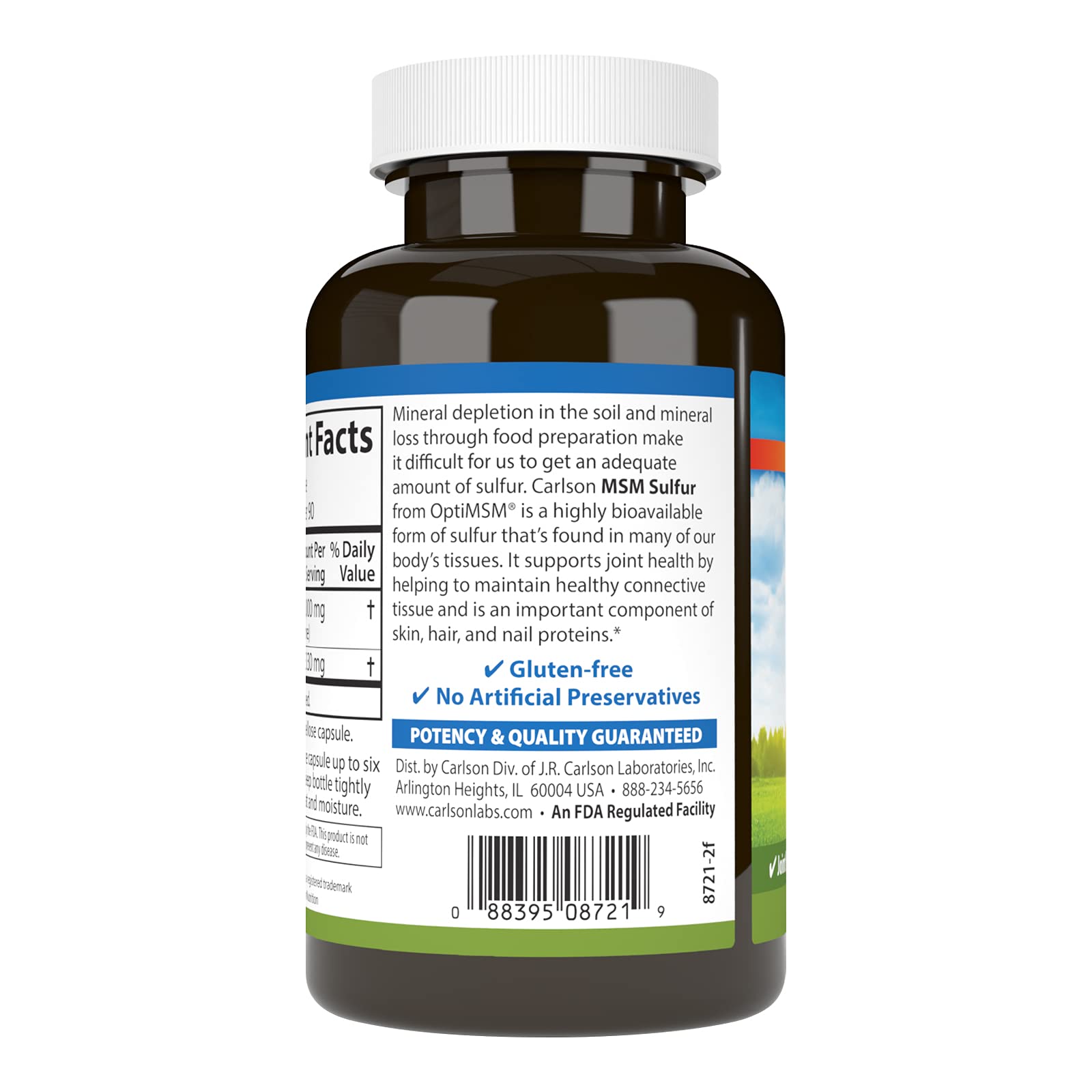 Foto 4 pulgar | Suplemento Carlson M-s-m Sulfur 1000 Mg 90 Cápsulas Vegetarianas - Venta Internacional.