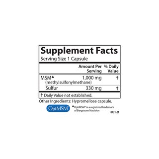 Foto 4 | Suplemento Carlson M-s-m Sulfur 1000 Mg 90 Cápsulas Vegetarianas - Venta Internacional.