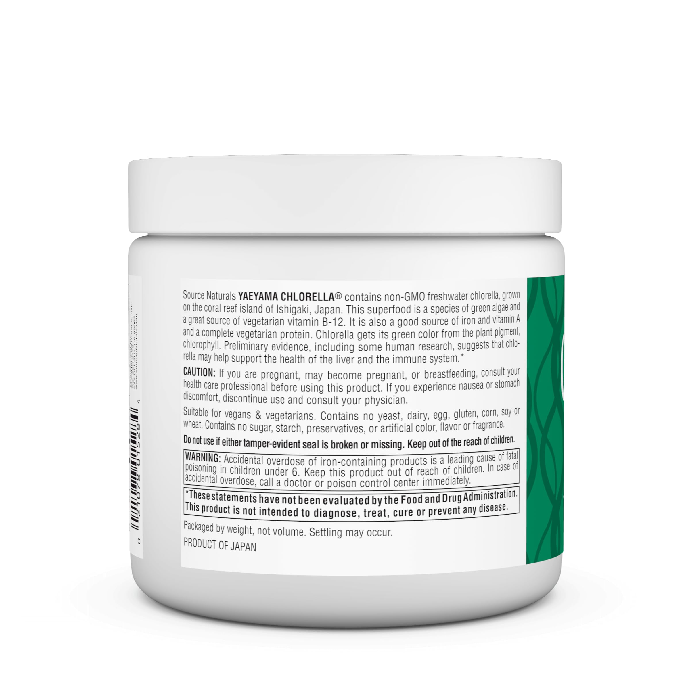 Foto 3 pulgar | Polvo De Chlorella Yaeyama De Supplement Source Naturals, 240 Ml - Venta Internacional.