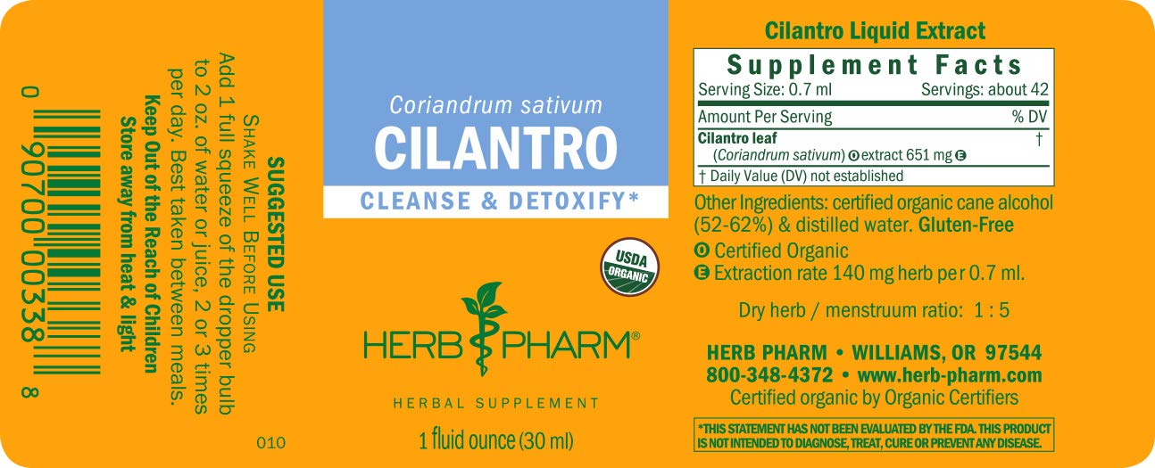 Foto 4 pulgar | Extracto De Cilantro Herb Pharm Cleansing Detox, 30 Ml - Venta Internacional.