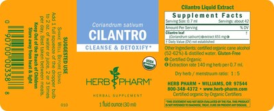 Foto 3 | Extracto De Cilantro Herb Pharm Cleansing Detox, 30 Ml - Venta Internacional.