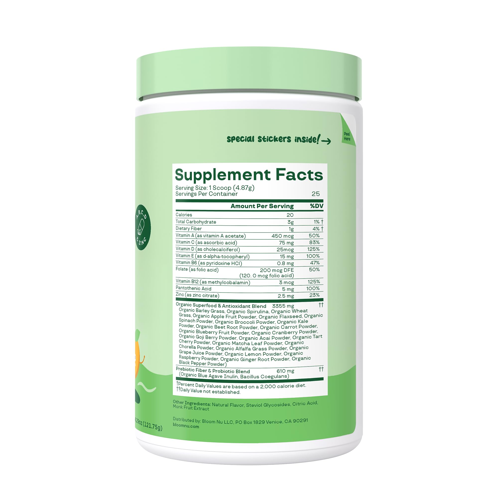 Foto 3 pulgar | Suplemento Bloom Nutrition Superfood Greens Powder Kids - Venta Internacional.