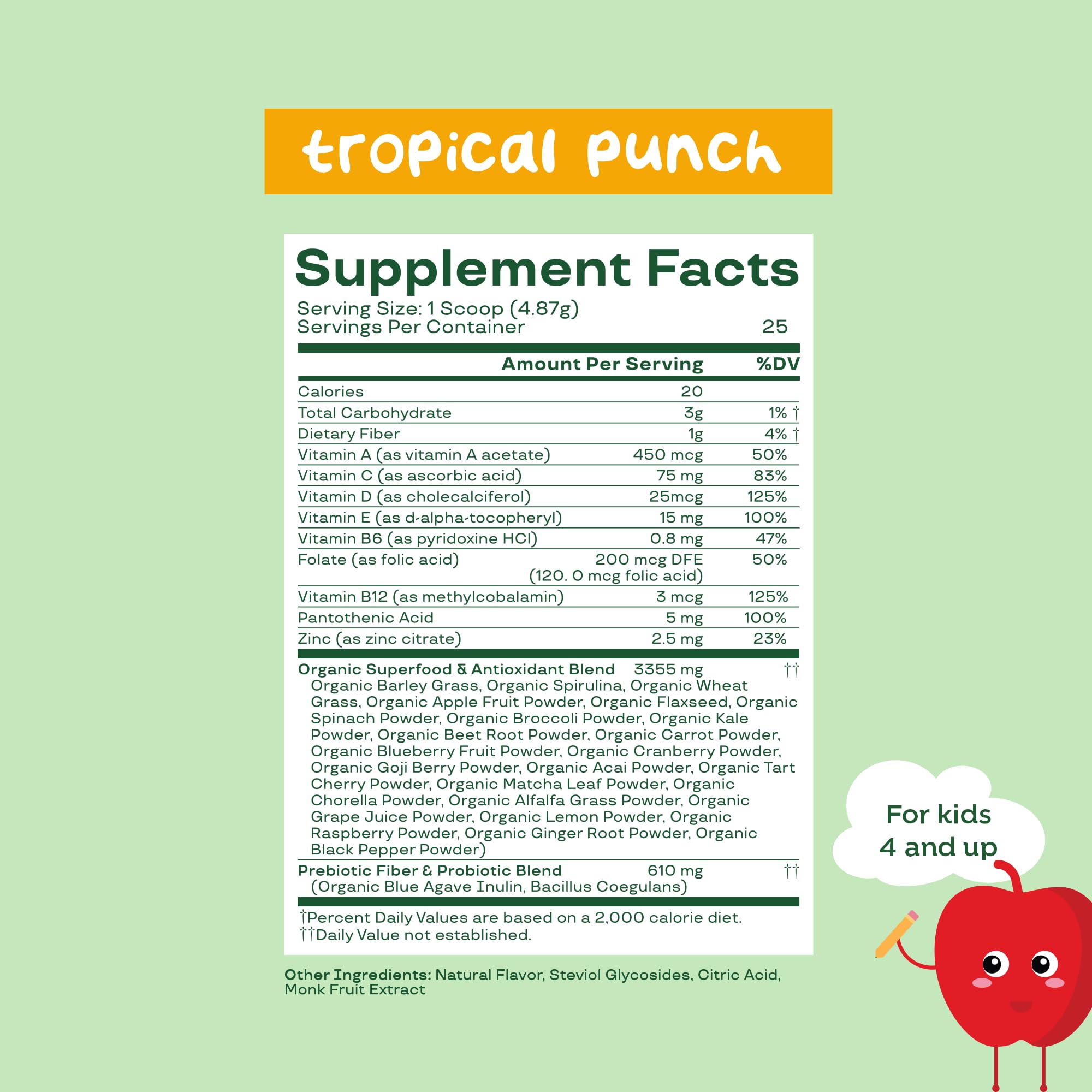 Foto 6 pulgar | Suplemento Bloom Nutrition Superfood Greens Powder Kids - Venta Internacional.