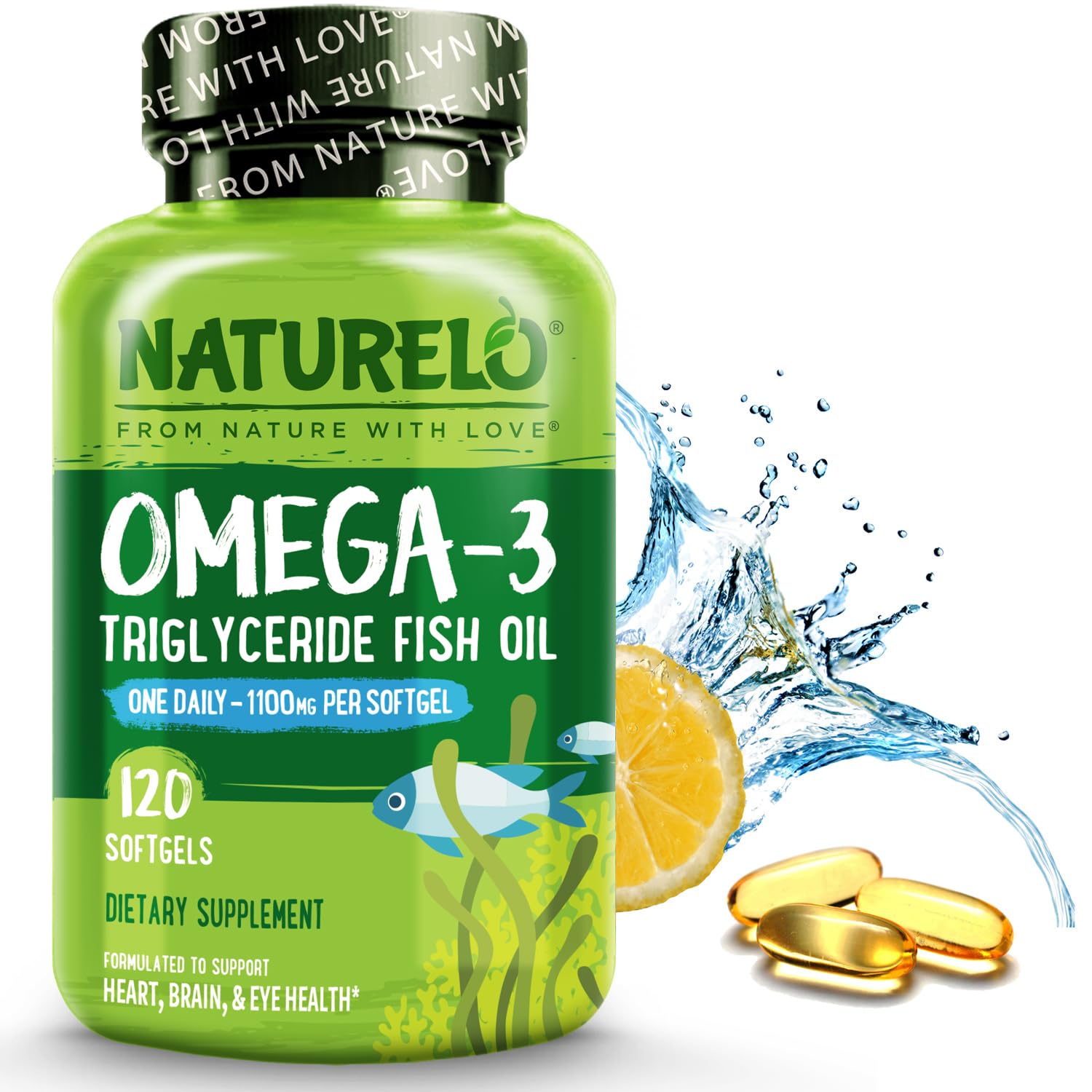 Foto 2 pulgar | Suplemento De Aceite De Pescado Omega 3 Para Eructos De Naturelo, 1100 Mg, 120 Cápsulas Blandas - Venta Internacional.
