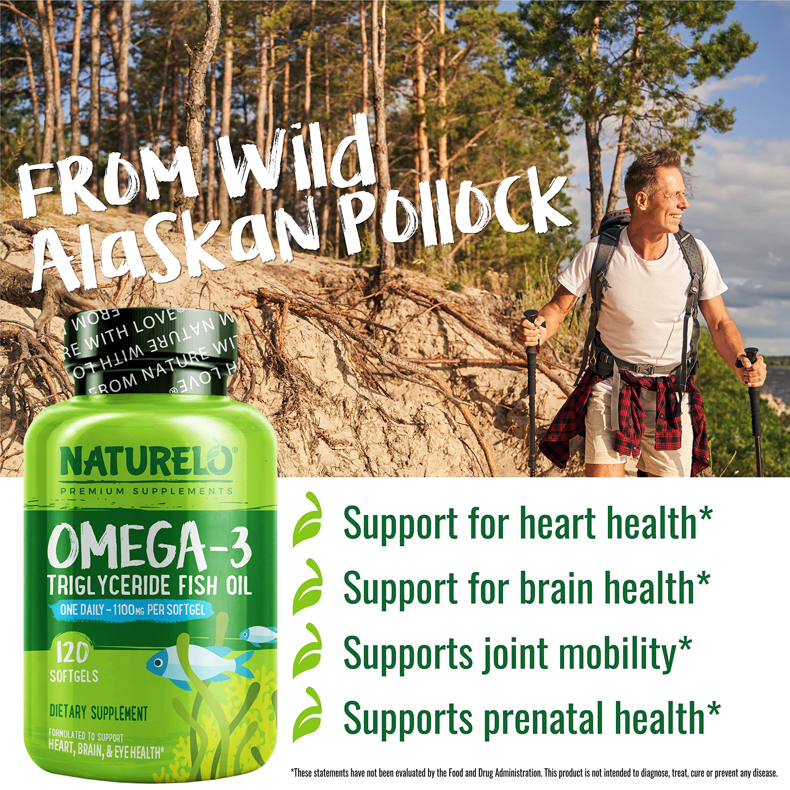 Foto 7 pulgar | Suplemento De Aceite De Pescado Omega 3 Para Eructos De Naturelo, 1100 Mg, 120 Cápsulas Blandas - Venta Internacional.