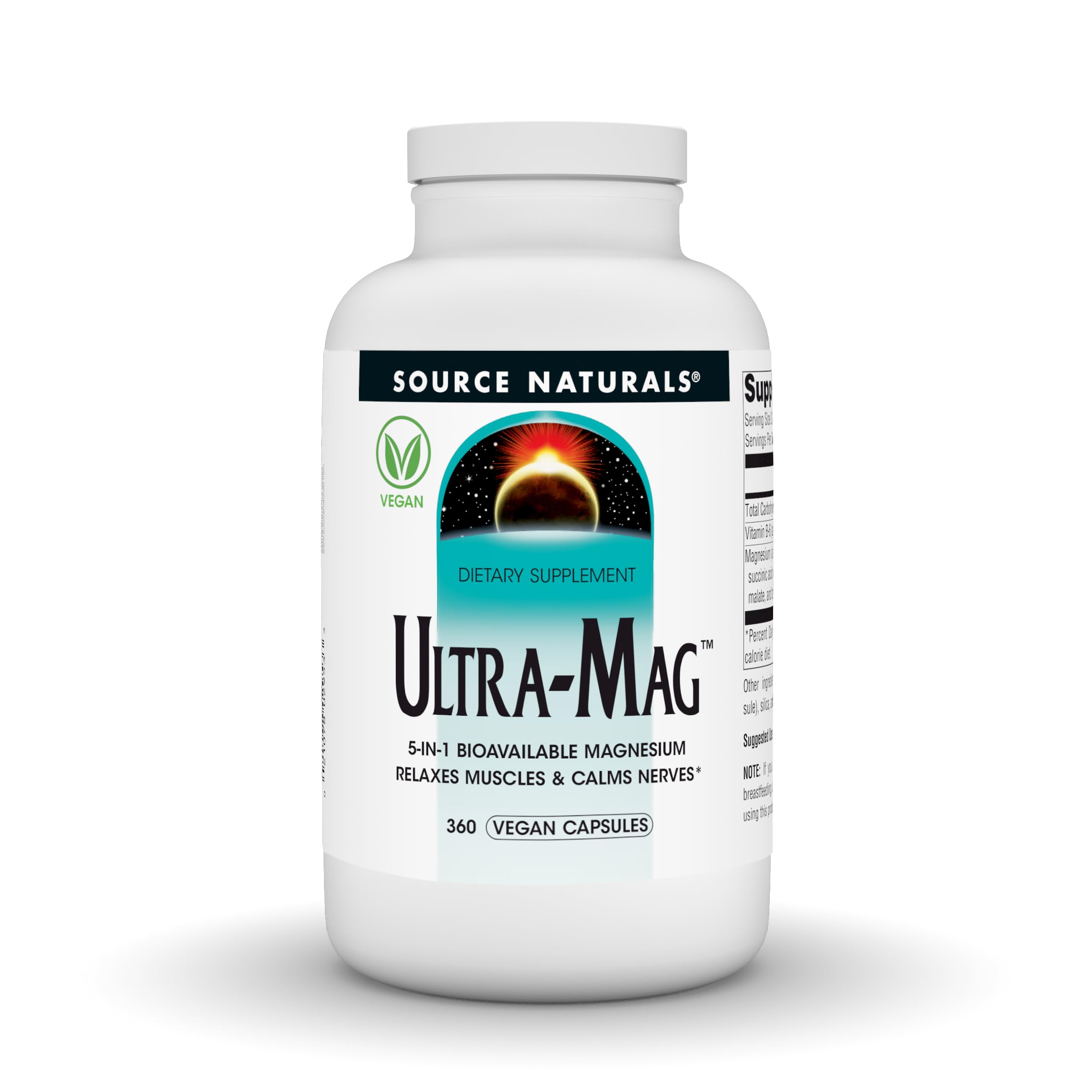 Supplement Source Naturals Ultra-mag Vegan Magnesio 360 Cápsulas - Venta Internacional.