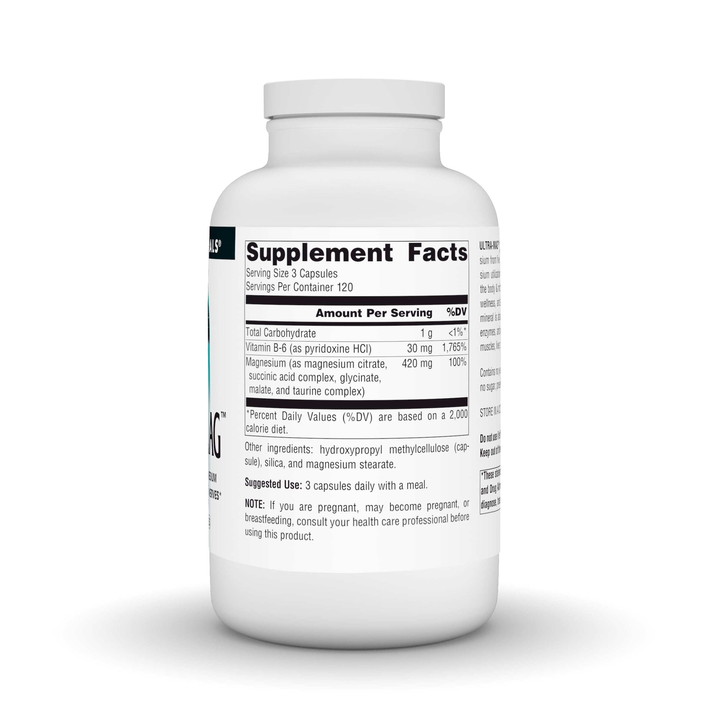Foto 3 pulgar | Supplement Source Naturals Ultra-mag Vegan Magnesio 360 Cápsulas - Venta Internacional.