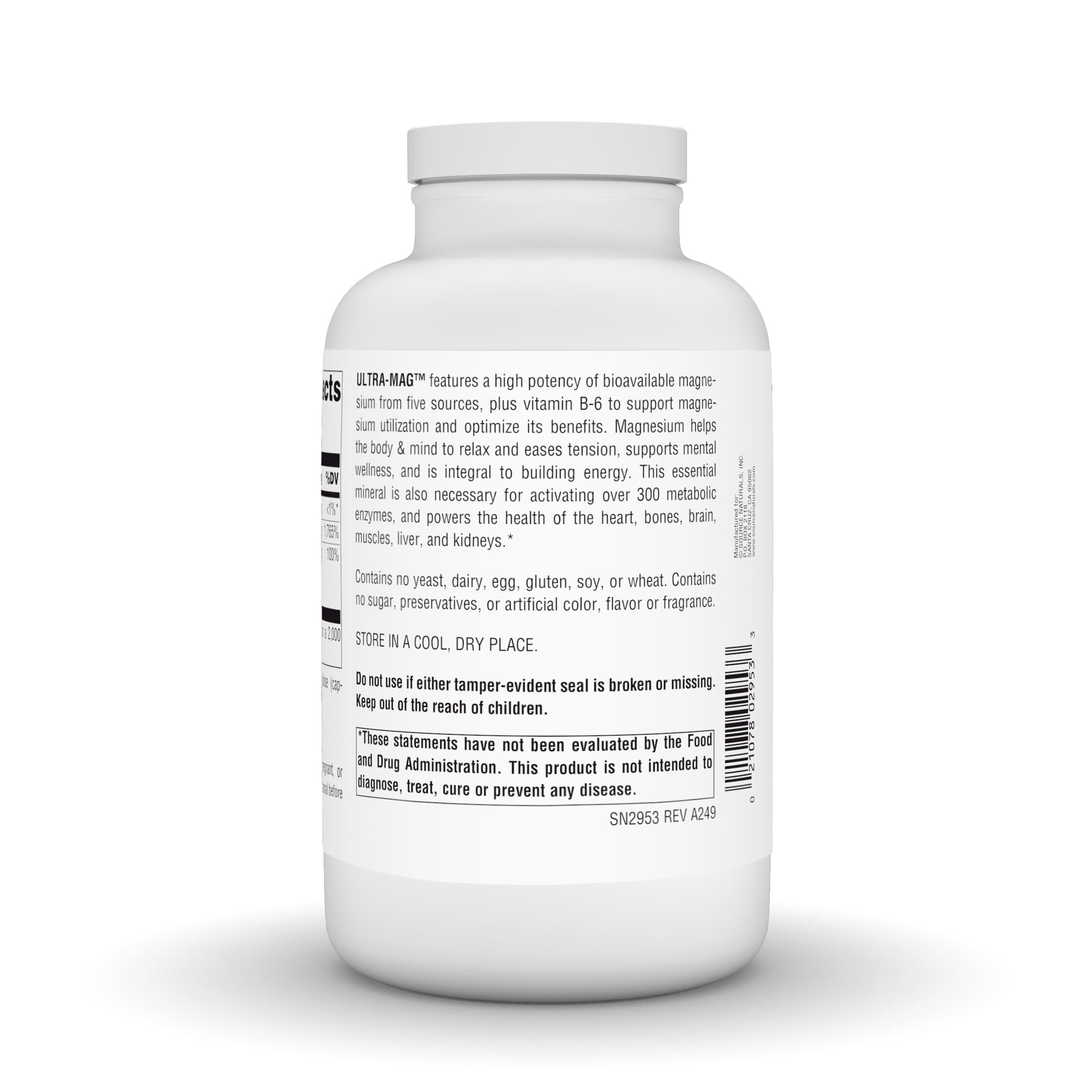 Foto 4 pulgar | Supplement Source Naturals Ultra-mag Vegan Magnesio 360 Cápsulas - Venta Internacional.