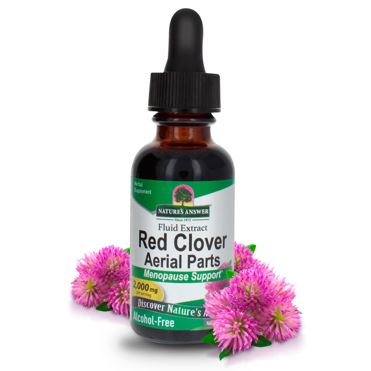 Suplemento De Extracto De Trébol Rojo De Nature's Answer, 30 Ml, Sin Alcohol - Venta Internacional.