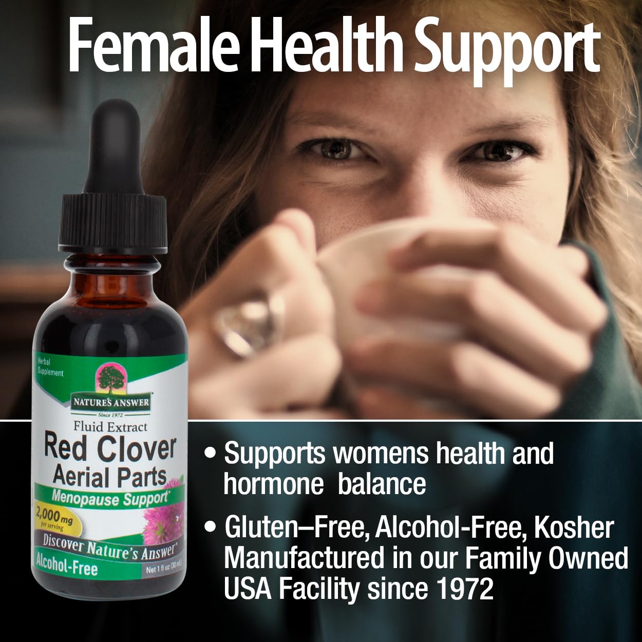 Foto 4 | Suplemento De Extracto De Trébol Rojo De Nature's Answer, 30 Ml, Sin Alcohol - Venta Internacional.