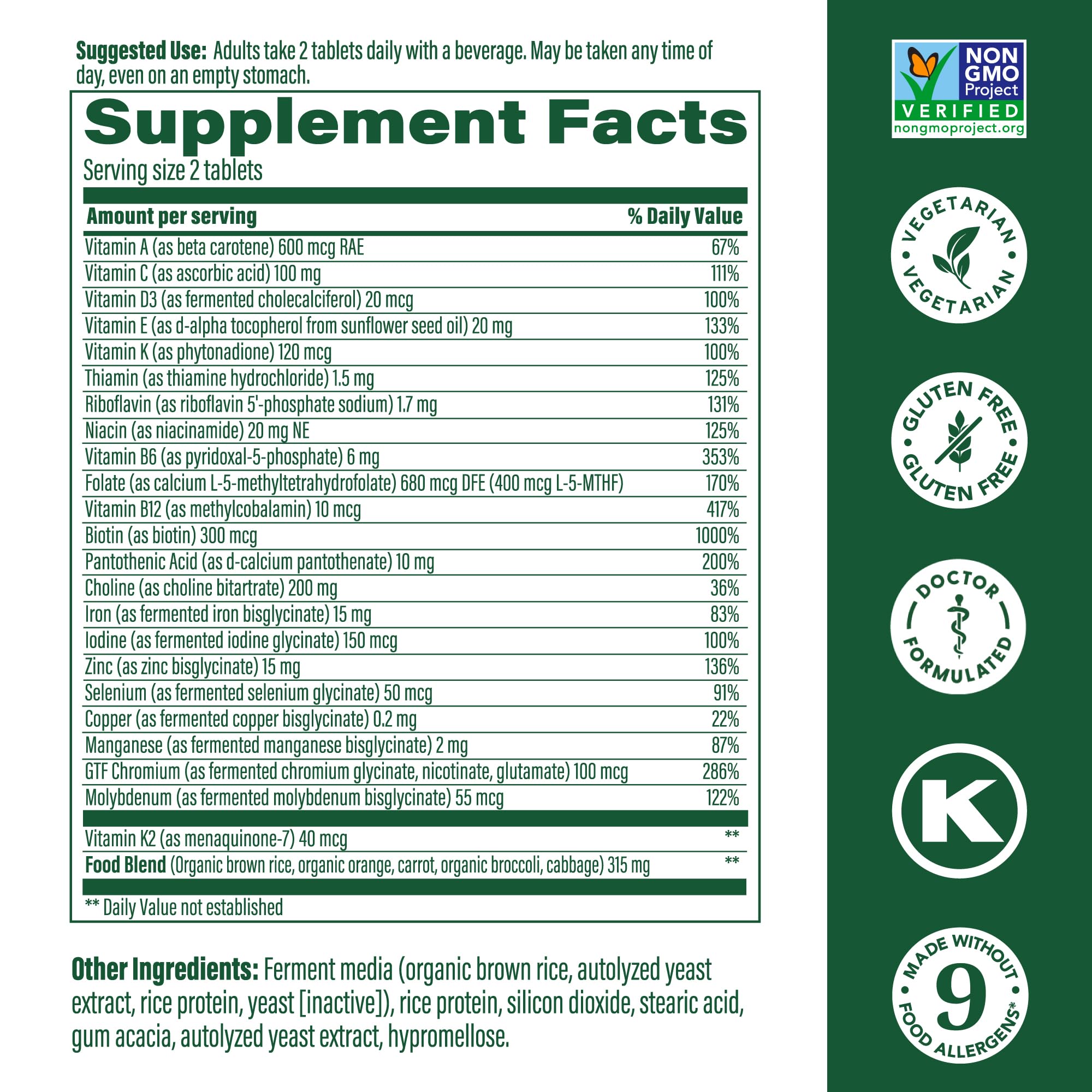 Foto 2 | Multivitamínico Megafood Women's Advanced 60 Comprimidos - Venta Internacional.