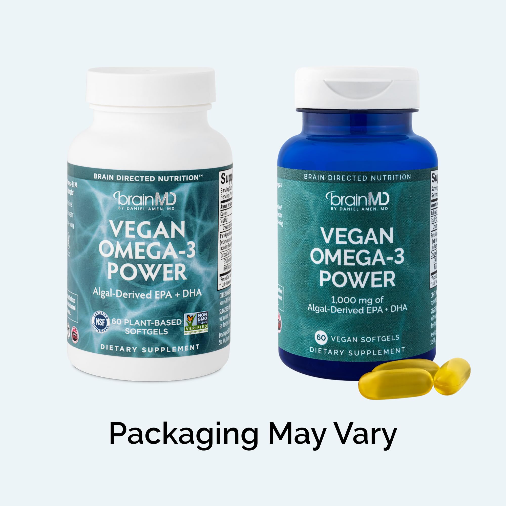 Foto 2 | Suplemento Brainmd Dr Amen Vegan Omega-3 Power 60 Cápsulas Blandas - Venta Internacional.