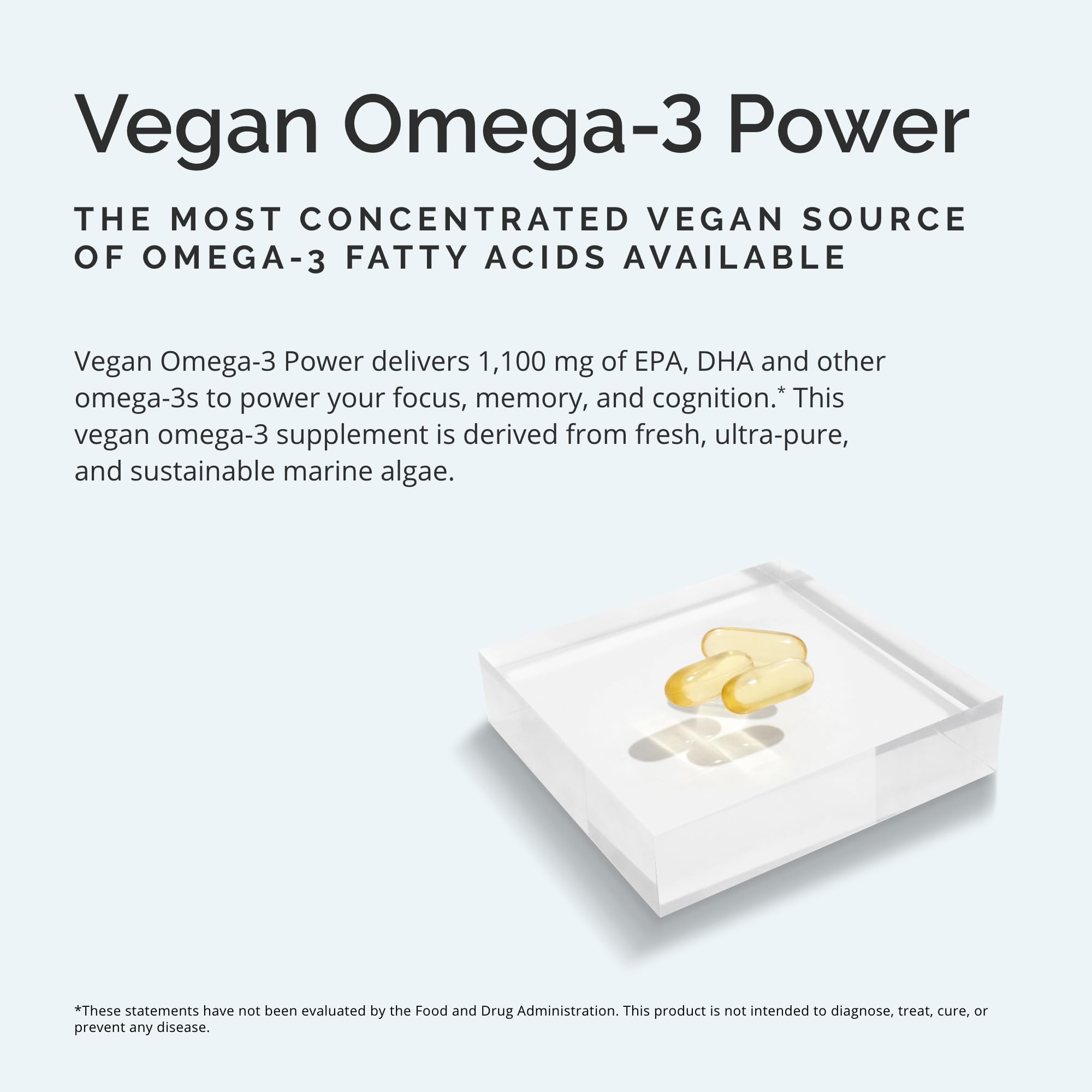 Foto 5 pulgar | Suplemento Brainmd Dr Amen Vegan Omega-3 Power 60 Cápsulas Blandas - Venta Internacional.