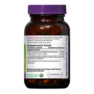 Foto 2 | Suplemento Herbal Oregon's Wild Harvest Astragalus Reishi 90 - Venta Internacional.