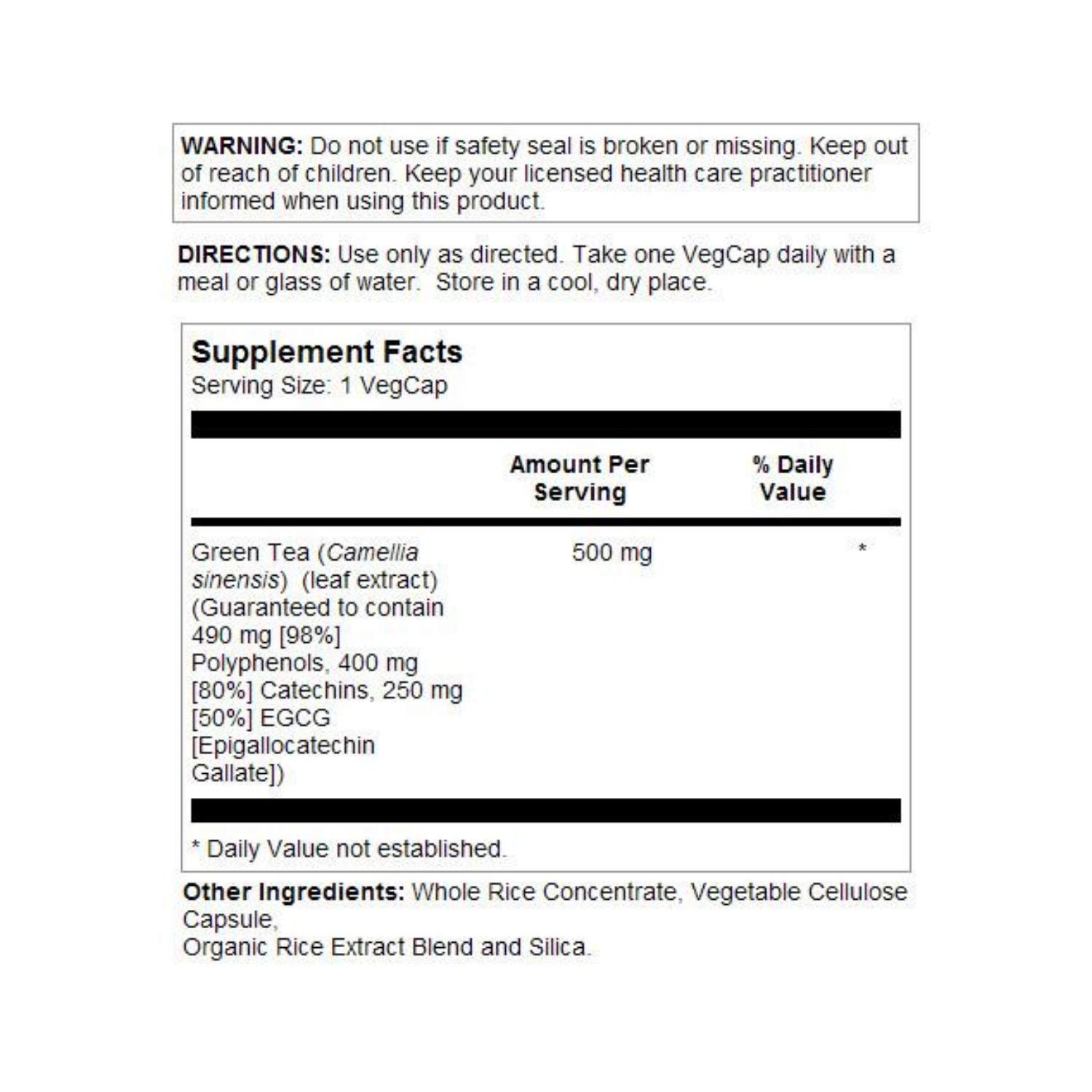 Foto 3 pulgar | Suplemento De Extracto De Hoja De Té Verde Solaray 500 Mg 30 Unidades - Venta Internacional.