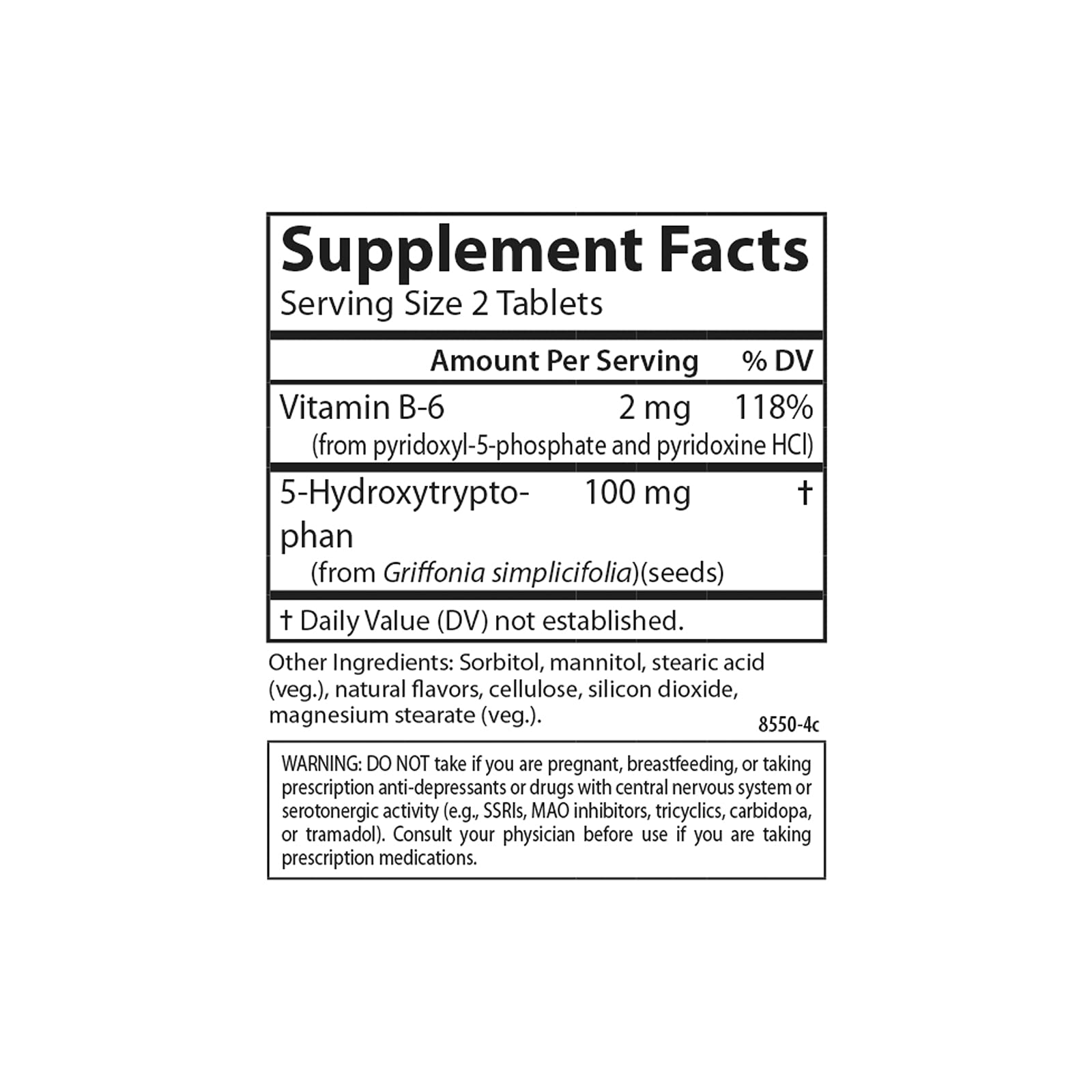 Foto 5 pulgar | Suplemento Carlson Healthy Mood 5-htp Elite 100 Mg 60 Comprimidos - Venta Internacional.