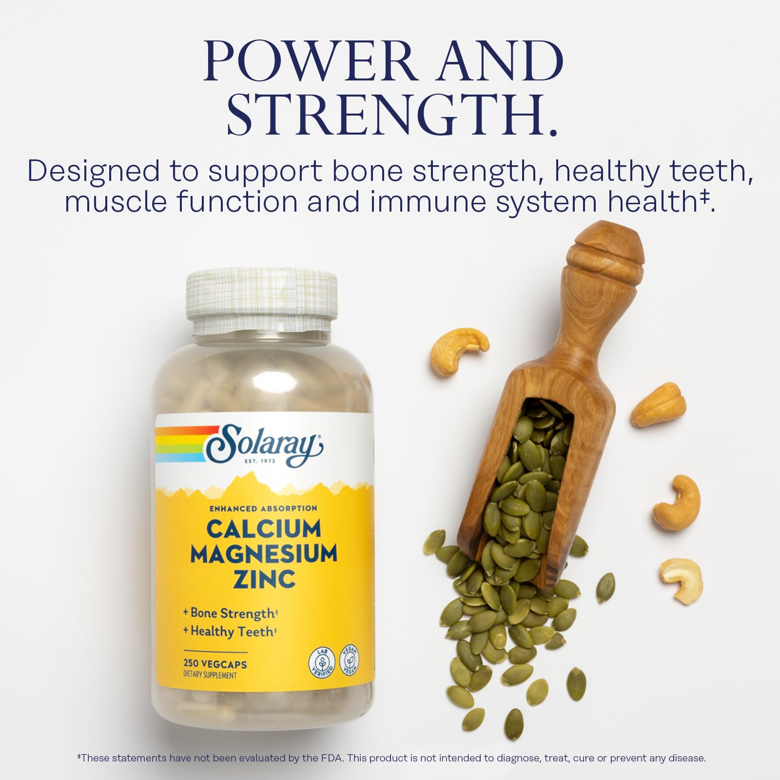 Foto 4 pulgar | Suplemento Solaray Calcio Magnesio Zinc 1000 Mg/500 Mg/25 Mg - Venta Internacional.