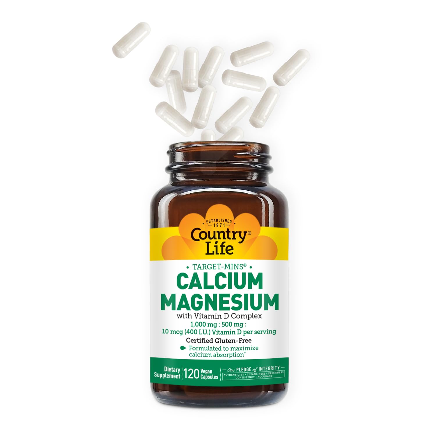 Foto 4 pulgar | Suplemento Country Life Cal-mag Veg Capsules 120 Cápsulas - Venta Internacional.