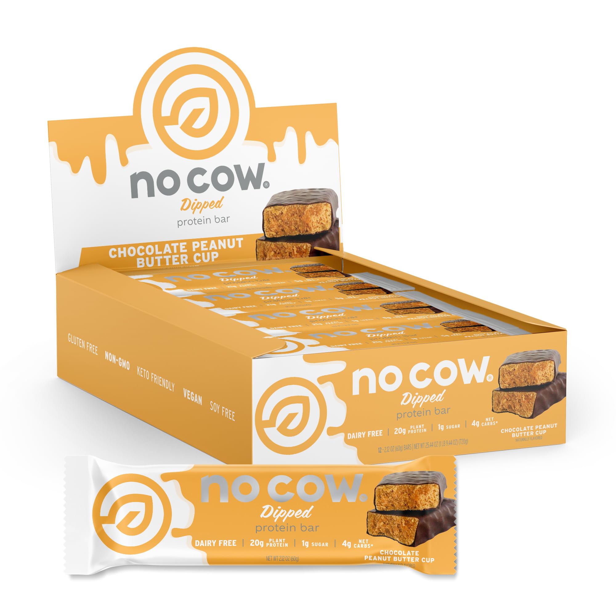 Foto 2 pulgar | Protein Bars No Cow Chocolate, Taza De Mantequilla De Cacahuete, 20 G, Vegana - Venta Internacional.