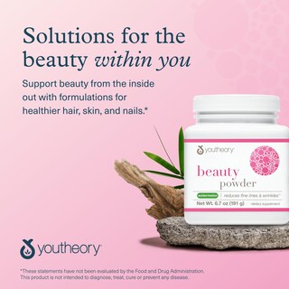 Foto 7 | Suplemento Youtheory Beauty Powder Skin Con Colágeno Y Ácido Hialurónico, 200 Ml - Venta Internacional.