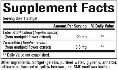 Foto 3 pulgar | Suplemento De Luteína De Natural Factors 20 Mg Con Zeaxantina 120 Cápsulas Blandas - Venta Internacional.