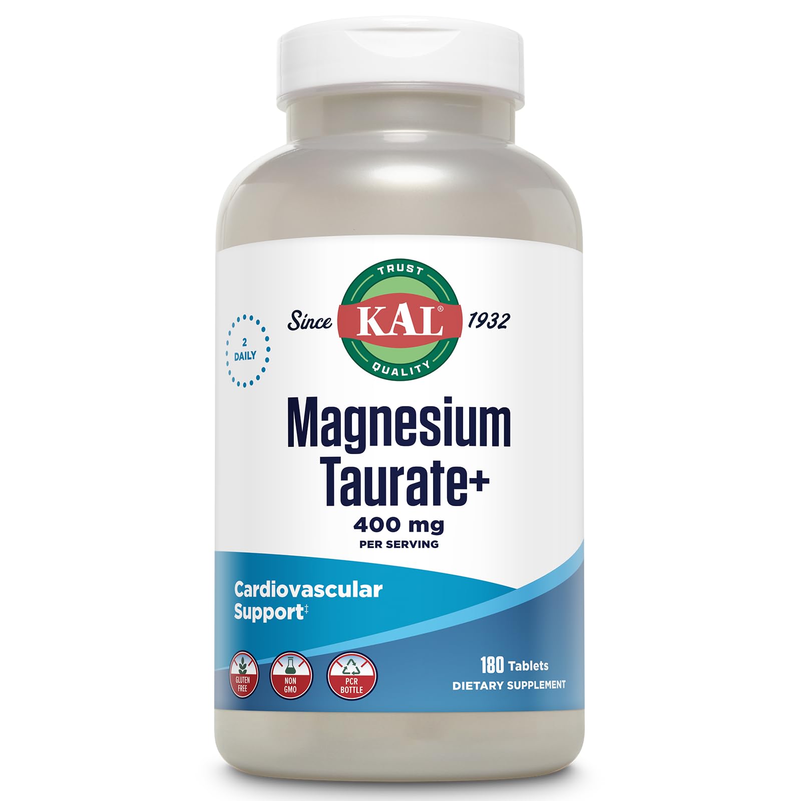Foto 2 pulgar | Suplemento Kal De Taurato De Magnesio 400 Mg Con Coenzima B6 180 Tabletas - Venta Internacional.