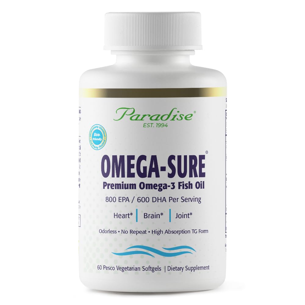 Foto 1 | Suplemento De Aceite De Pescado Omega-sure De Paradise Herbs 60 Cápsulas Blandas - Venta Internacional.