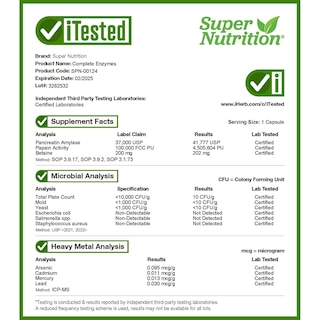 Foto 4 | Supernutrition Simply One Complete Enzyme Spectrum, 90 Unidades - Venta Internacional.