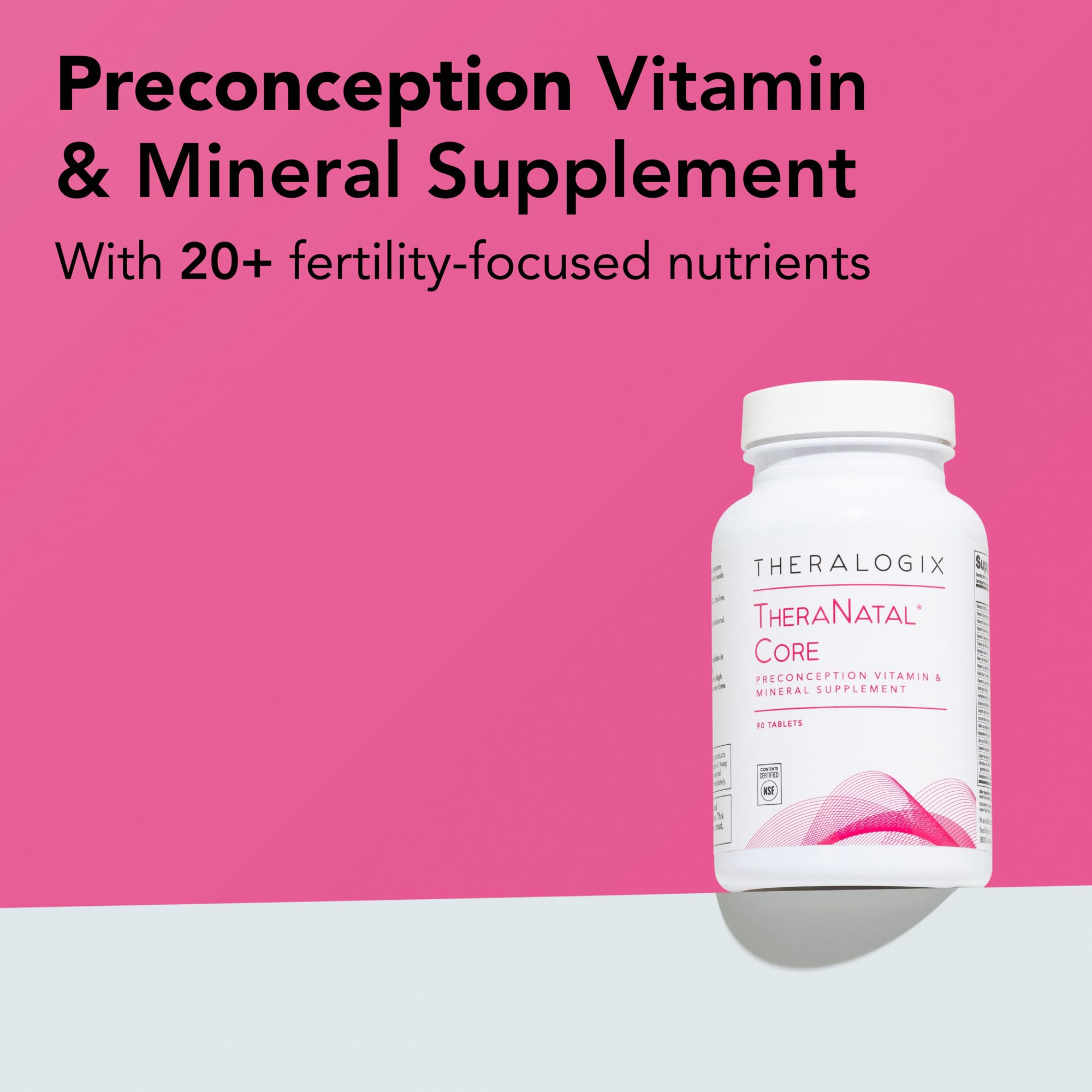 Foto 3 pulgar | Suplemento Theralogix Theranatal Core Preconception 90 Comprimidos - Venta Internacional.