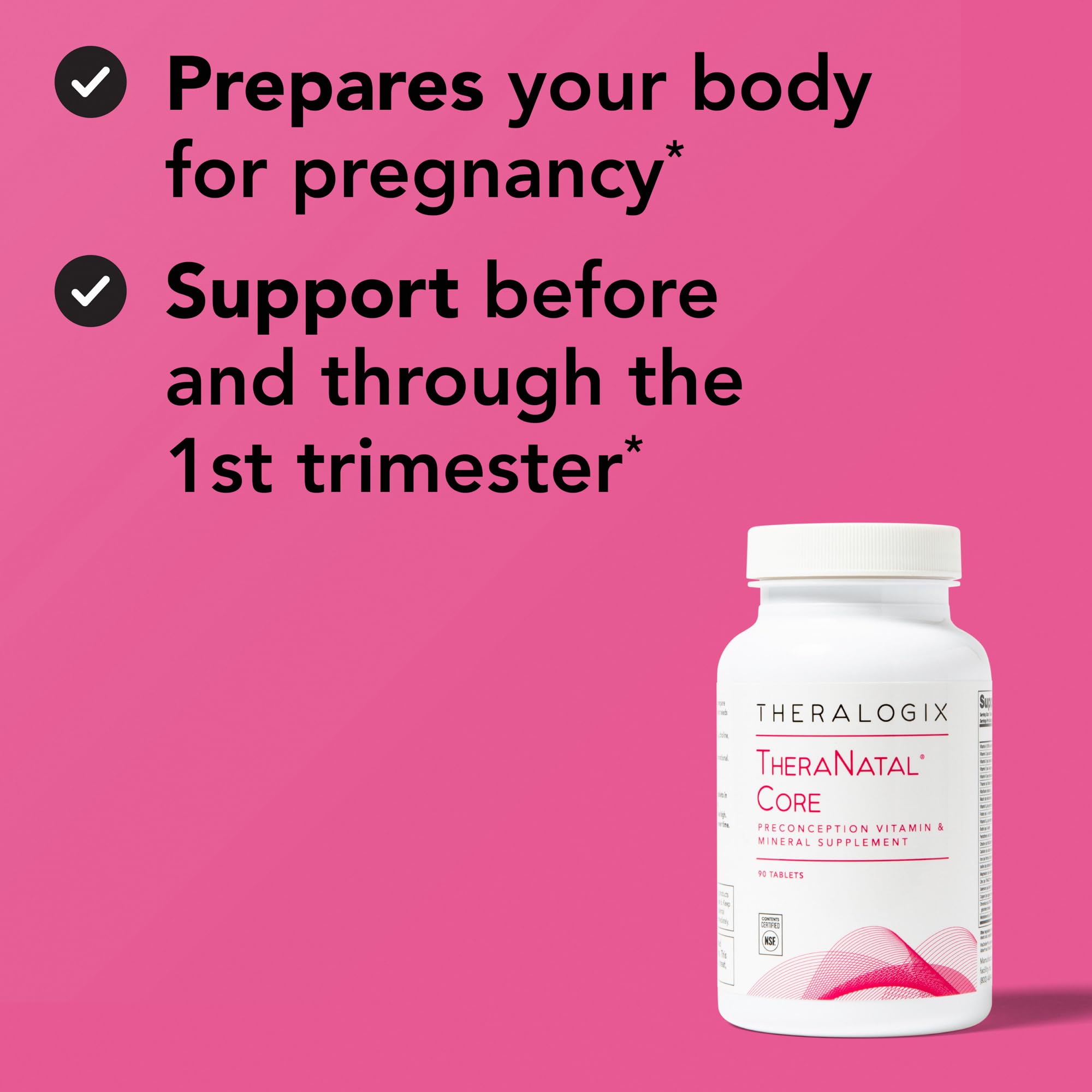 Foto 5 pulgar | Suplemento Theralogix Theranatal Core Preconception 90 Comprimidos - Venta Internacional.