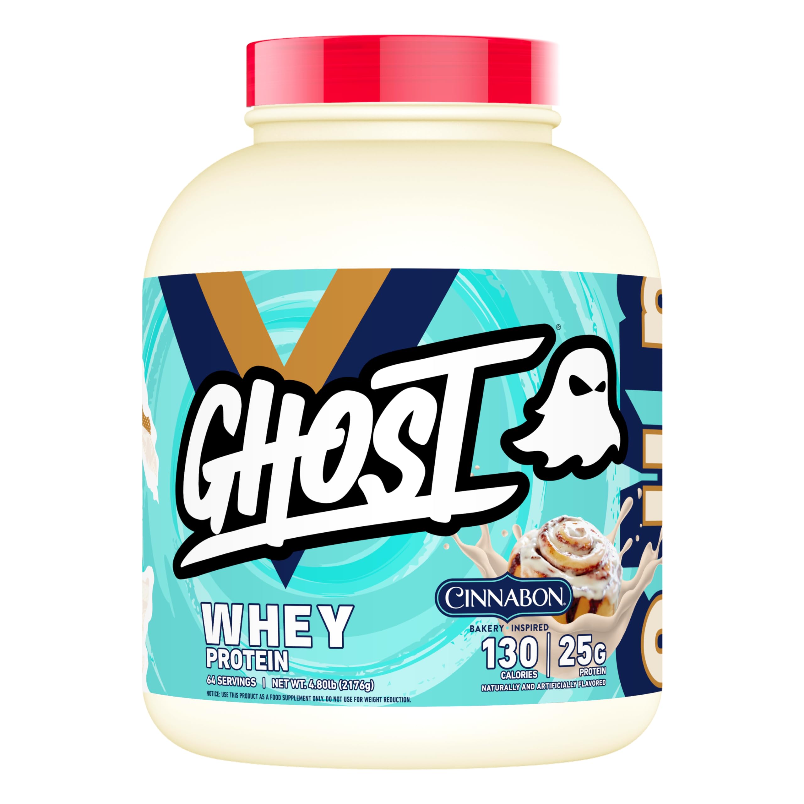 Proteína De Suero En Polvo Ghost Con Sabor A Canela, 2,27 Kg, 25 G De Proteína - Venta Internacional.